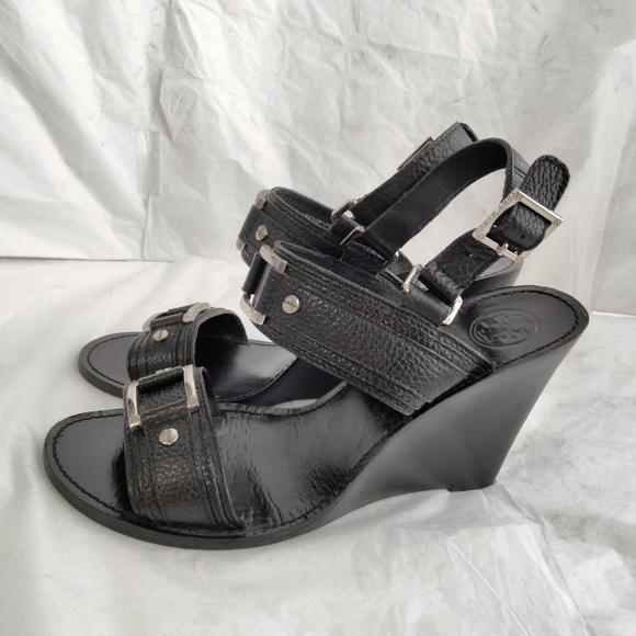 Tory Burch Carys Leather Wedges size 9M - Picture 12 of 16
